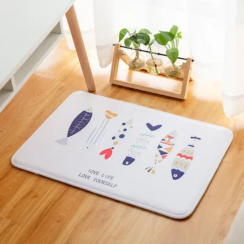 

Hot Selling Hot Selling 4060 Flannel Printed Mat Creative Cartoon Pattern Thick Bathroom Anti-slip Door Mat