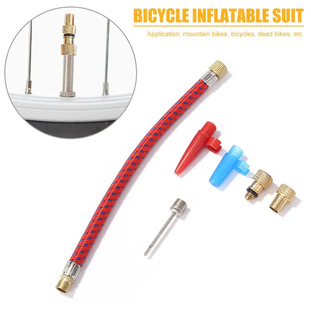6pcs/set Bicycle Tire Tyre Wheel Air Pump Adapter Ball Inflating Needle