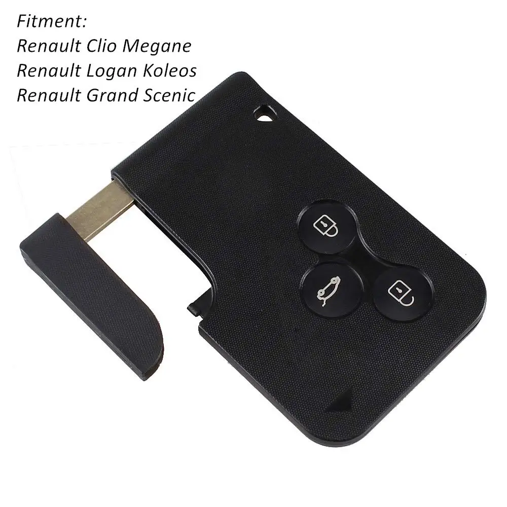 3 кнопки 433 МГц ID46 PCF7947 чип и аварийная вставка лезвия дистанционного ключа автомобиля для Renault Clio Logan Megane 2 3 Scenic дистанционного PCB