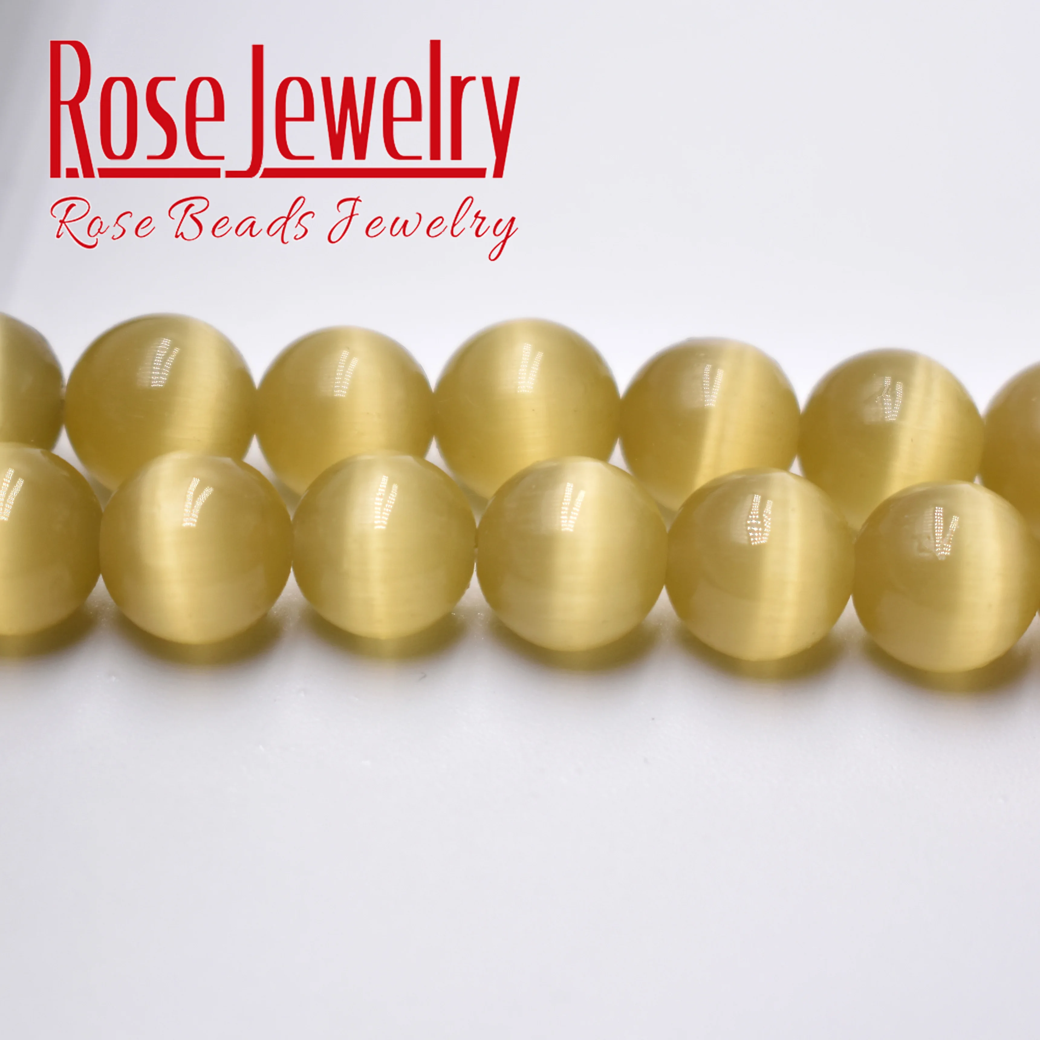 

Wholesale Khaki Cat Eye Stone Round Loose Beads 4 6 8 10 12 Mm Natural Glass String Stone Beads For Jewelry Making 15 Inches