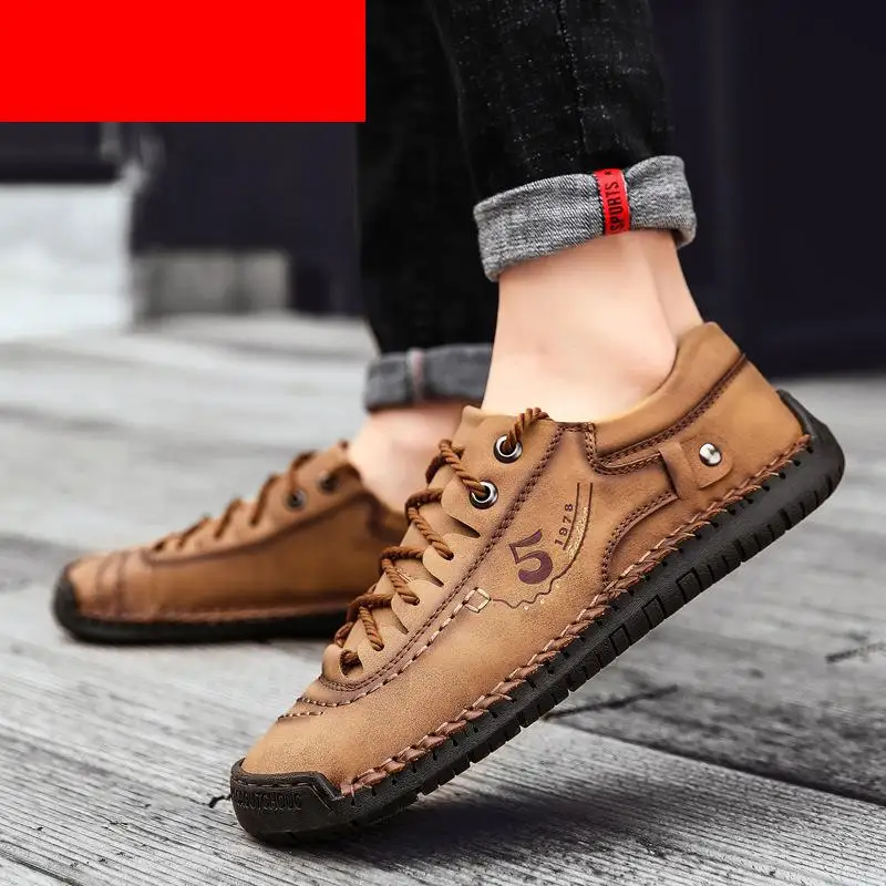 2021 New Men Microfiber Leather Shoes 39-48 Anti-slip Soft Tendon Bottom Outsole Man Casual Bussiness Youth Loafers | Обувь