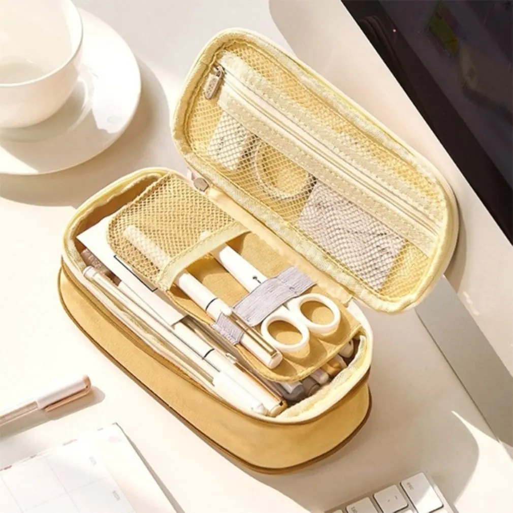 

Simple Primary School Junior High School Student Stationery Bag Pencil Case Girl Large Capacity Pencil Case Pencil Case