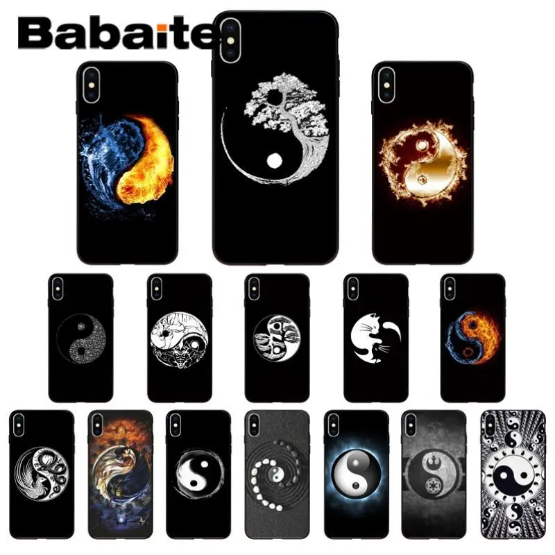 Мягкий китайский чехол для iphone 11pro max Yin Yang аксессуары сотового телефона X XS MAX 8 7plus