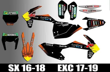 

SX 2018-16 EXC 2017-19 Free Customized stickers Graphics Decals for KTM EXC EXCF XCW 2017 2018 2019 SX SXF XC XCF 2018 2017 2016