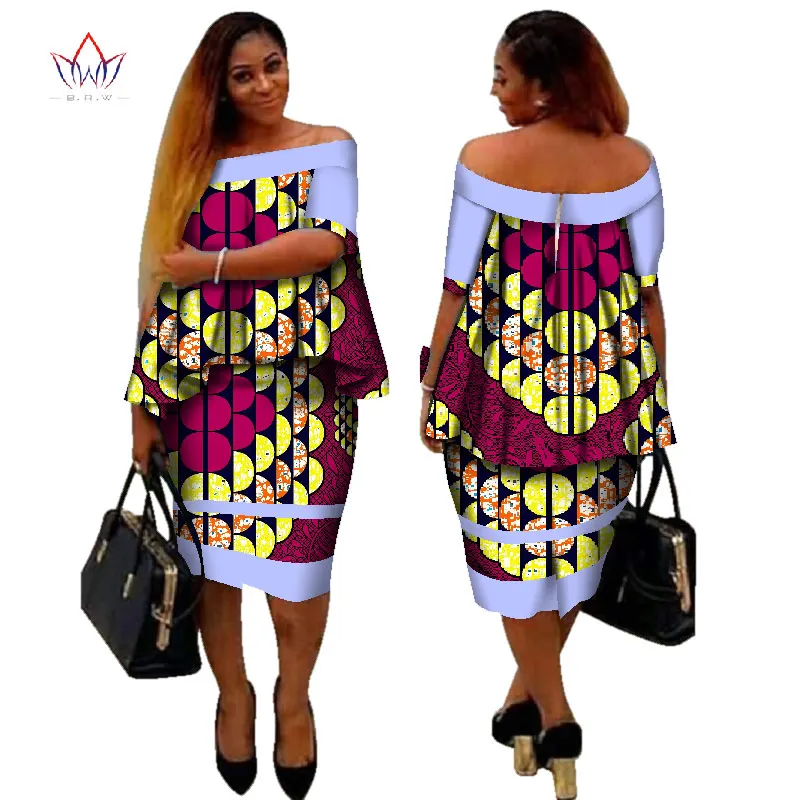  African Dashiki Print Women Clothing Two Pieces Tops and Body Corn Dress New Design 2017 Fashion Pl