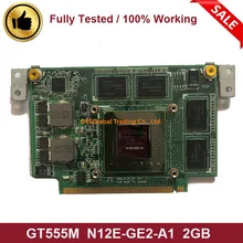 Для ASUS N75S N75SF N55SF N75SL N55SL GeForce GT 555M GT555M N12E-GE2-A1 VGA Видеокарта 2 Гб, может использоваться как ноутбук полностью протестирована