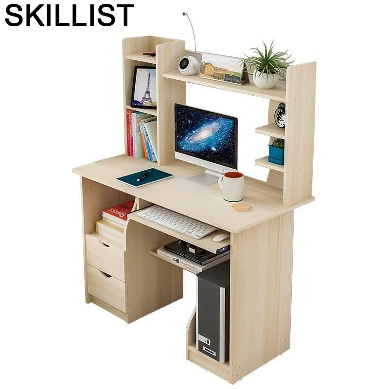 

Ordinateur Portable Notebook Tavolo Bed Tray Biurko Scrivania Laptop Stand Computer Mesa Bedside Desk Table With Bookshelf