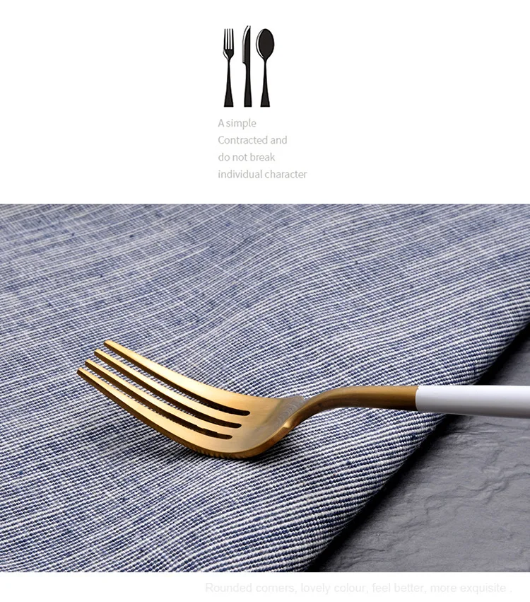 Онлайн знаменитостей-Португалия посуда 304 нержавеющая сталь золотой Западный пищевой нож, вилка и ложка костюм палочки для еды источник