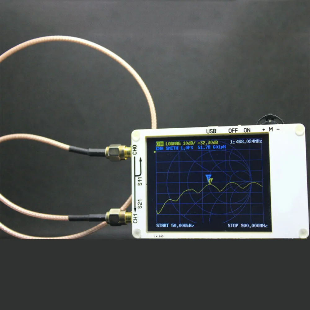 50 кГц-900 МГц векторный сетевой анализатор комплект UV HF VHF UHF Антенна 2," экран