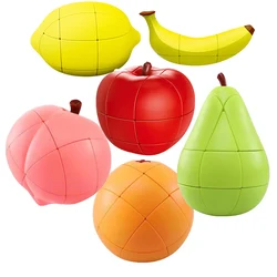 Cubos fanxin frutas estranho forma 3x3 cubo de alta velocidade cubo quebra cabeça magia aprendizagem profissional & educacional cubos criança brinquedos