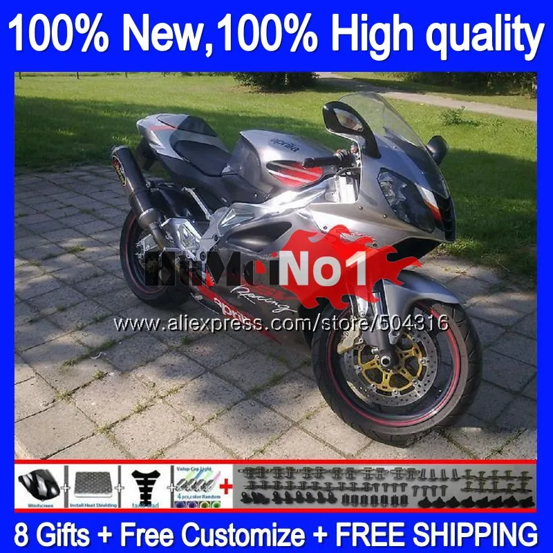Средства ухода за кожей для Aprilia RSV1000R Mille RV60 RSV1000RR РСВ 1000 8MC. 96 RSV1000 R RR 2003 2004 2005 2006 03 04 05 06 серебристо-серый обтекатель - Цвет: No. 1