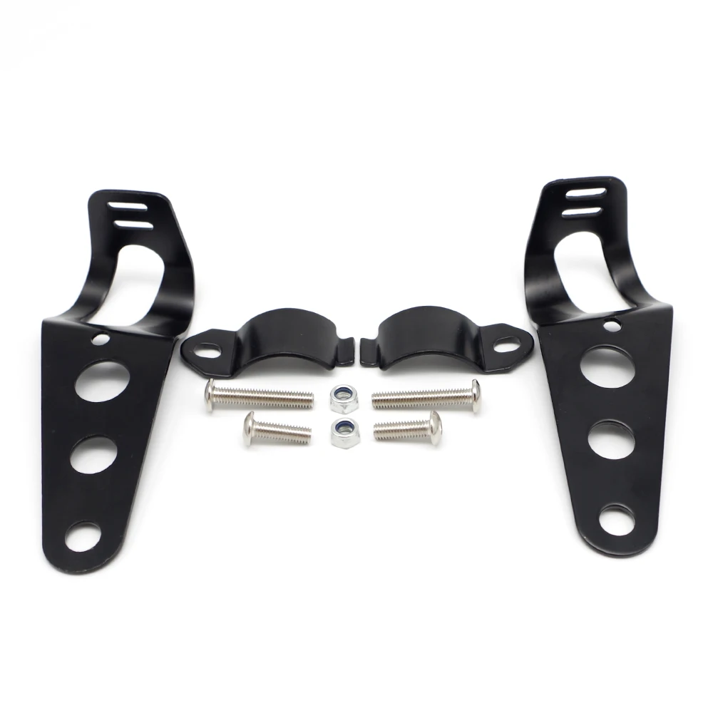 Black Мотоциклетные фары кронштейн Мото Аксессуары для honda zoomer shadow 125 vfr 750 dio 27 cbr 1000rr integra 750 valkyrie 1500 - Цвет: Black