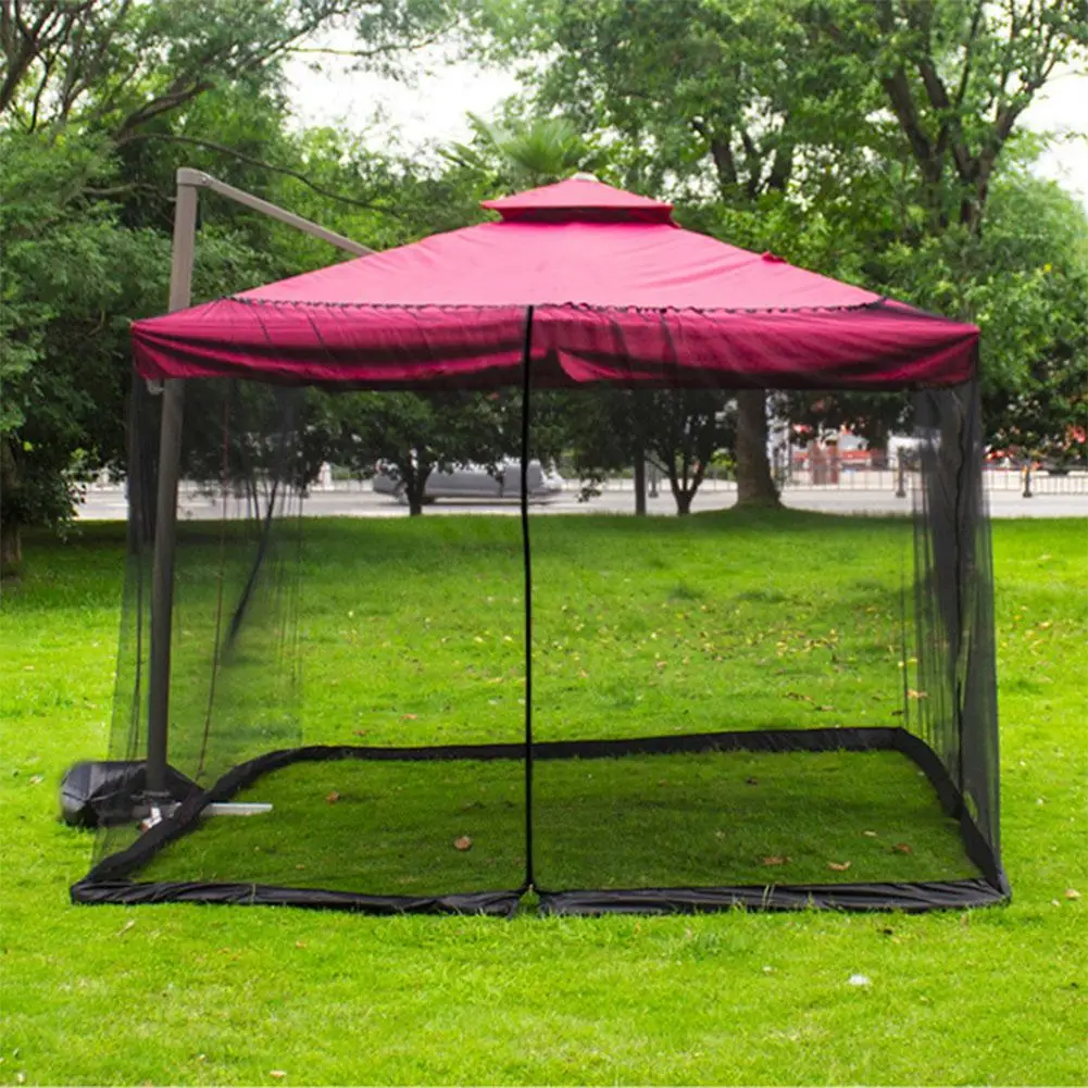 9/10FT moskitiera parasol osłona ekranu 335x230cm obudowa zewnętrzna Bugs komary Patio piknik pokrywa z siatki