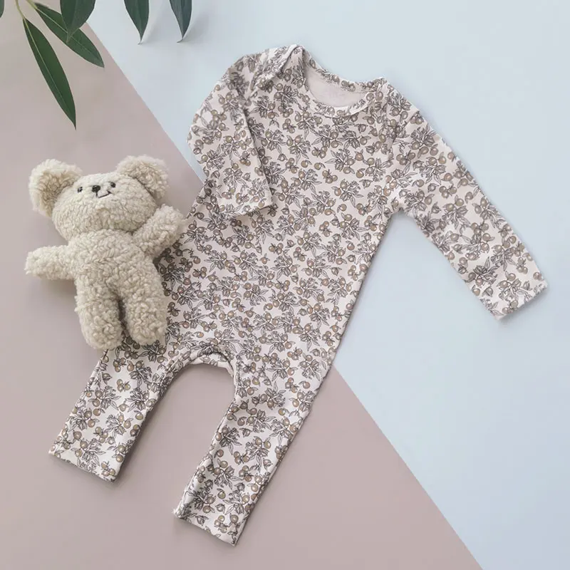 best Baby Bodysuits Baby Girls Cotton Jumpsuits Summer Spring and Autumn Long Sleeve Floral Infants Rompers Kids Children One-piece Outfits Baby Bodysuits comfotable