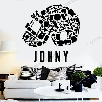 

Hat-shape Customized Gamer wall decal Eat Sleep Game video game wall docor for childern Bedroom Vinyl Wall Decals wx189