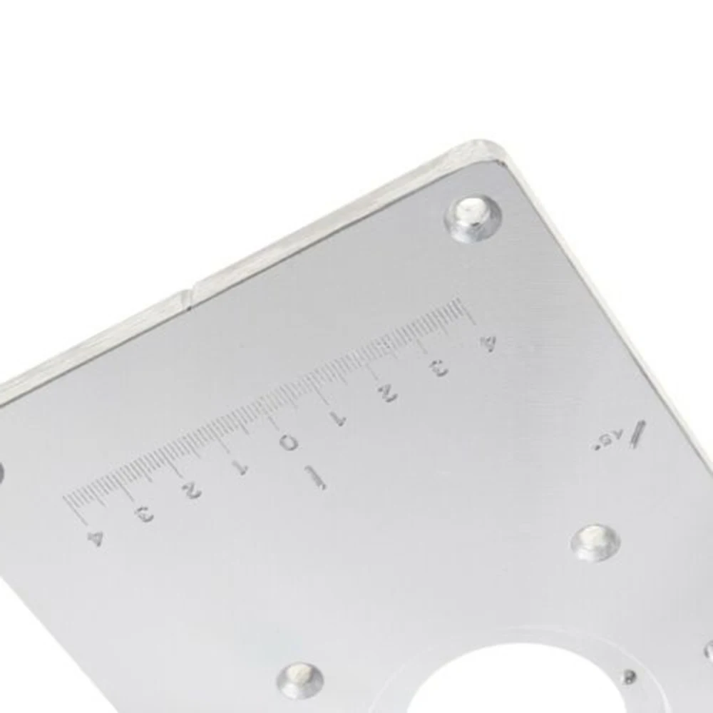 

Aluminum Router Table Insert Plate 4 Rings For Woodworking Benches Fixing Screw