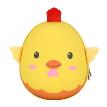 MAIOUMY рюкзак цыпленок EVA рюкзак на молнии Дети Мальчики Девочки Мода милый мультфильм 3D цыпленок плечевой рюкзак сумки