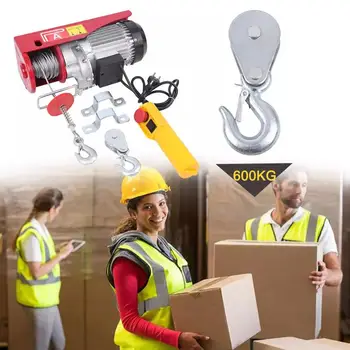 

Honhill 600KG Electric Winch Hoist Crane Overhead Garage Winch Remote Control Auto Lift 1200W