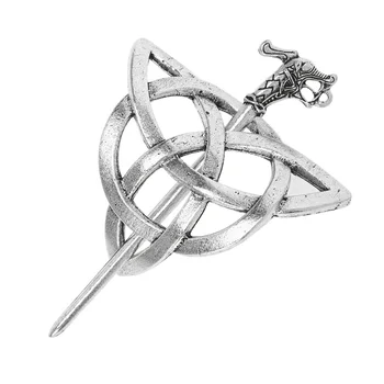 

1 Set Retro Knots Crown Hairpins Alloy Hair Clips Stick Slide Accessories for Women