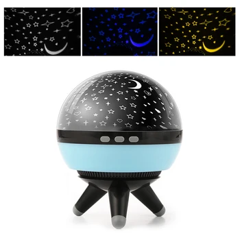 

Projection Lamp Ocean World with Night Light Creative Rotating Night Light Lamp Projection Star Moon 15*15*17cm Romantic Space