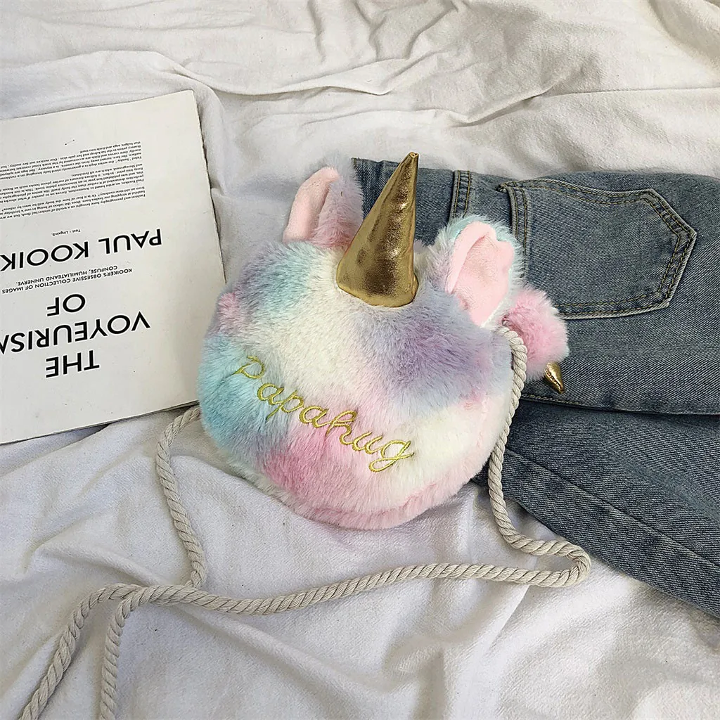 Новые девушки кошелек и сумки той же расцветки для Для женщин небольшой кошелек через плечо Единорог сумка детское женские портмоне премиум класса Bolsa вечерние подарок мешок
