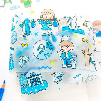 

Early Foam Pet Tape Macri in Travel Remember Series Cute Figure Hand Account DIY Material Release Posted 8-