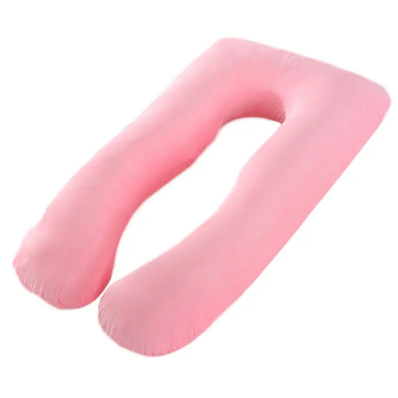 Многофункциональная подушка для беременных женщин, хлопковая съемная и моющаяся Подушка для сна u-типа 72XC - Цвет: Pink