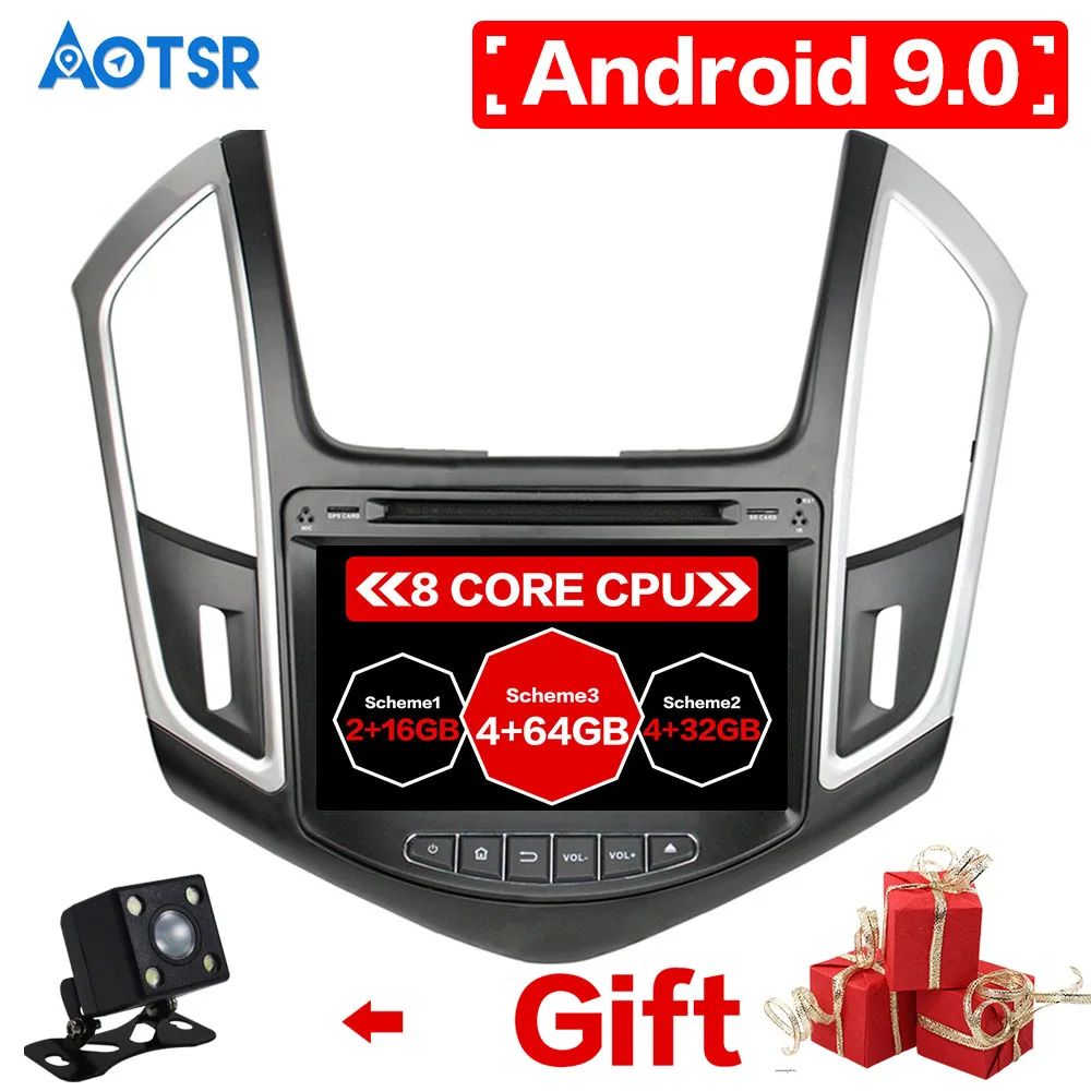 Android10 4 + 64 Гб ROM автомобильный dvd gps плеер для Chevrolet Cruze 2012 2013 2014 2015 радио навигация