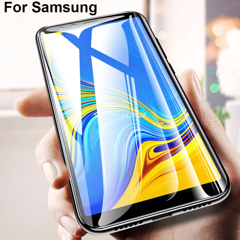 

Screen Protetor for Samsung Galaxy A7 2018 A750f Full Cover for Samsung M10 Glass M20 Glass M 10 20 Tempered Glas Film SamSung