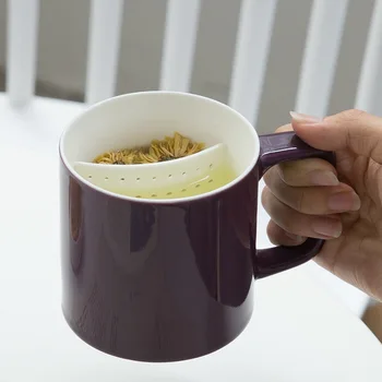 

1PC Original Tea Cup Ceramic Mug Mug Lid Biscuit Flower Tea Cup Water Cup Custom Office Cup Gift 380ml ZM822