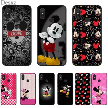 

Mobile Cell Phone Case for xiaomi Redmi Note 6 7 8 Pro 5 5A 4X Prime K30 Poco X2 Cover x Mickey and Minnie Cute
