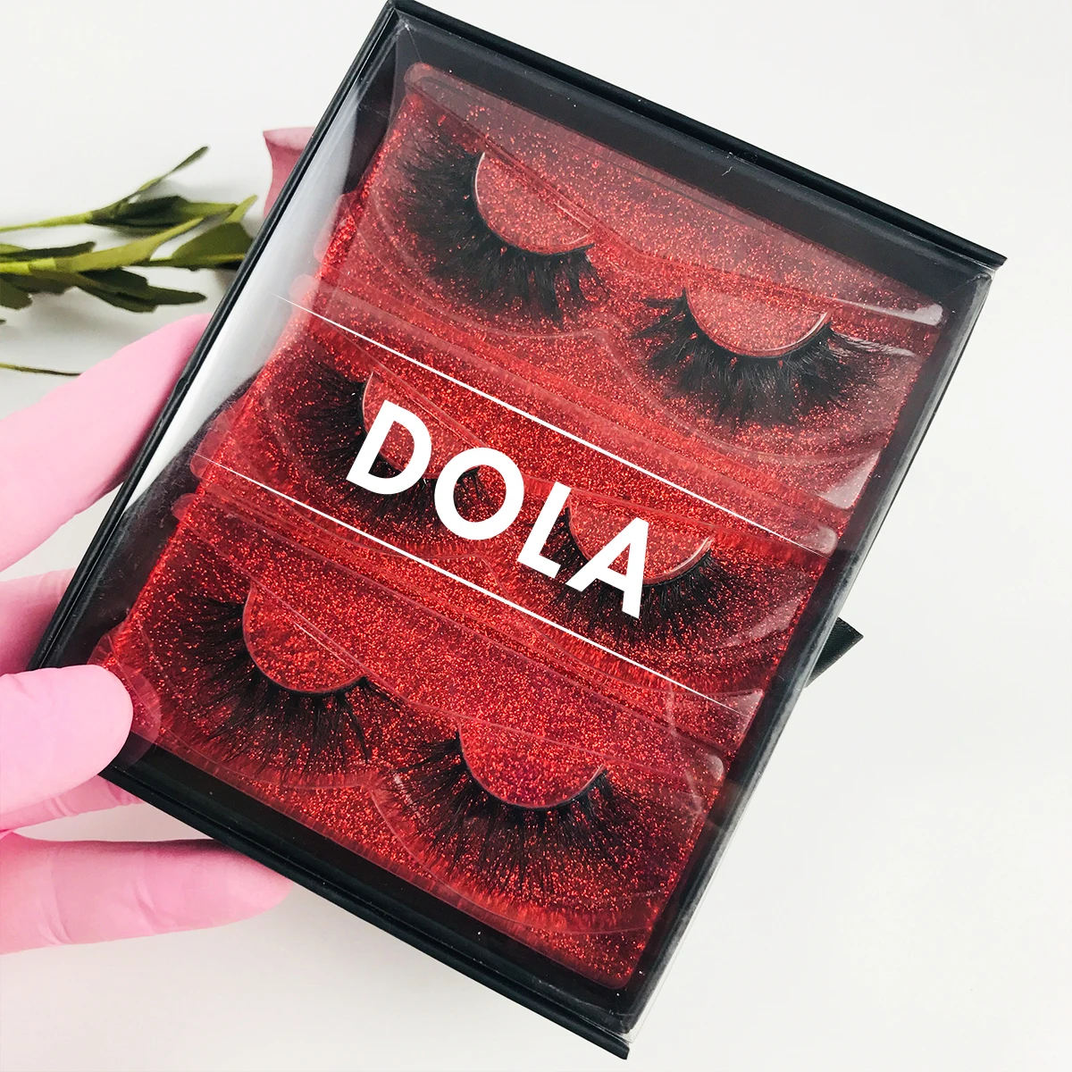 FOXYFOX Print Logo Eyelash Packaging Wholesale Multiple pairs of eyelashes With Trays Bulk 25mm Mink Lashes packaging Box Makeup 6