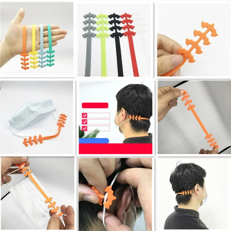 

5pcs/lot Mask Holder Third Gear Adjustable Anti-slip Mask Ear Grips Extension Hook Face Masks Buckle Holder Home Accessories