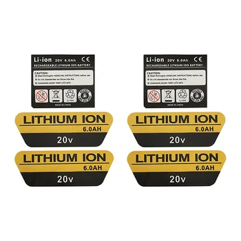 

2 Sets dawupine DCB200 Tag Li-Ion battery 20V 4.0Ah Sticker Label For DeWalt 18V 4000mAh battery Logo Drill Hammer Wrench DCB180