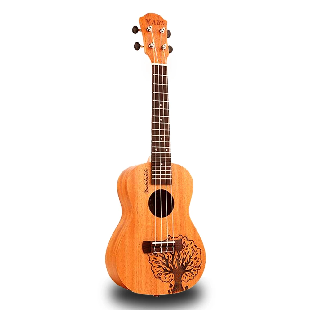 23 дюйма 4 струны Sapele Ukulele палисандр гриф Гавайская мини гитара Музыкальные