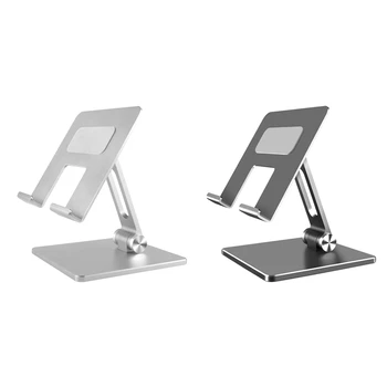 

Foldable Aluminum Alloy Desktop Tablet and Smartphone Stand Portable and Adjustable Tablet Cell Phone Stand