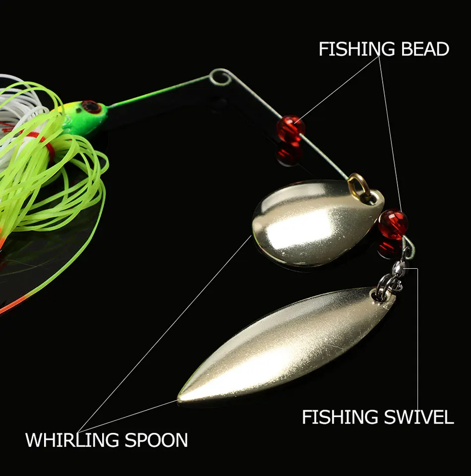 spinnerbait fishing lure spoon spinner bait (5)