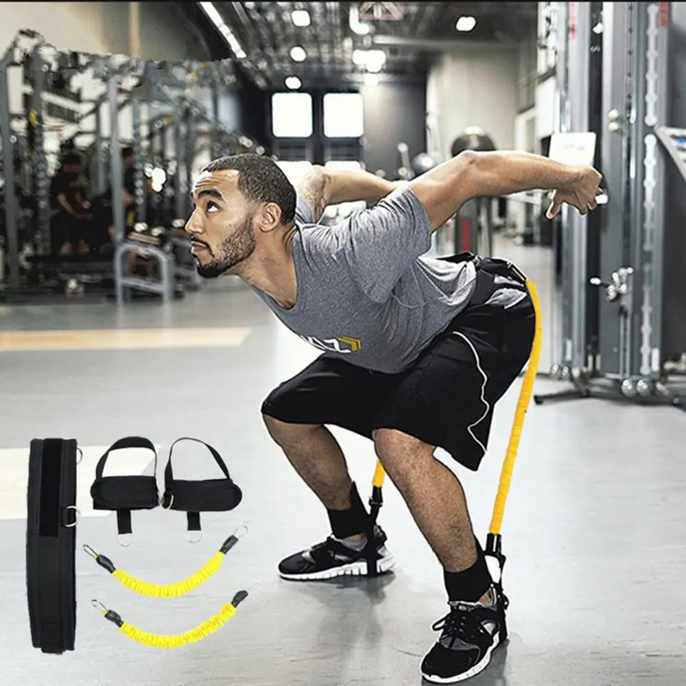 

Fitness Bounce Trainer Rope Resistance Band Basketball Tennis Running Jump Leg Strength Agility Training Strap equipment