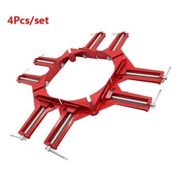 

4 Pieces of New Multifunctional 90 Degree Right Angle Angle Clamp 100MM Miter Joint Angle Woodworking Tool Clamp