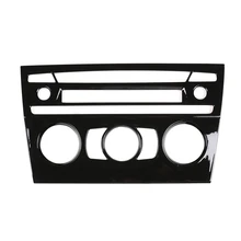Car Black ABS Central Control Volume Button Panel Cover Trim for BMW X1 2011-2015