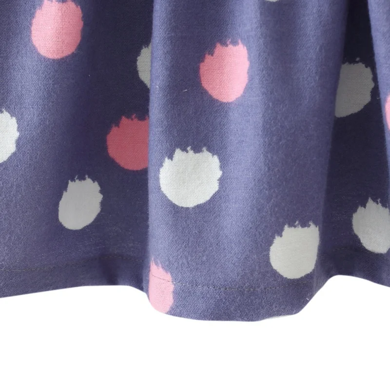 Платье для девочек; осеннее Повседневное платье в горошек с длинными рукавами для маленьких девочек; Нарядный сарафан для малышей