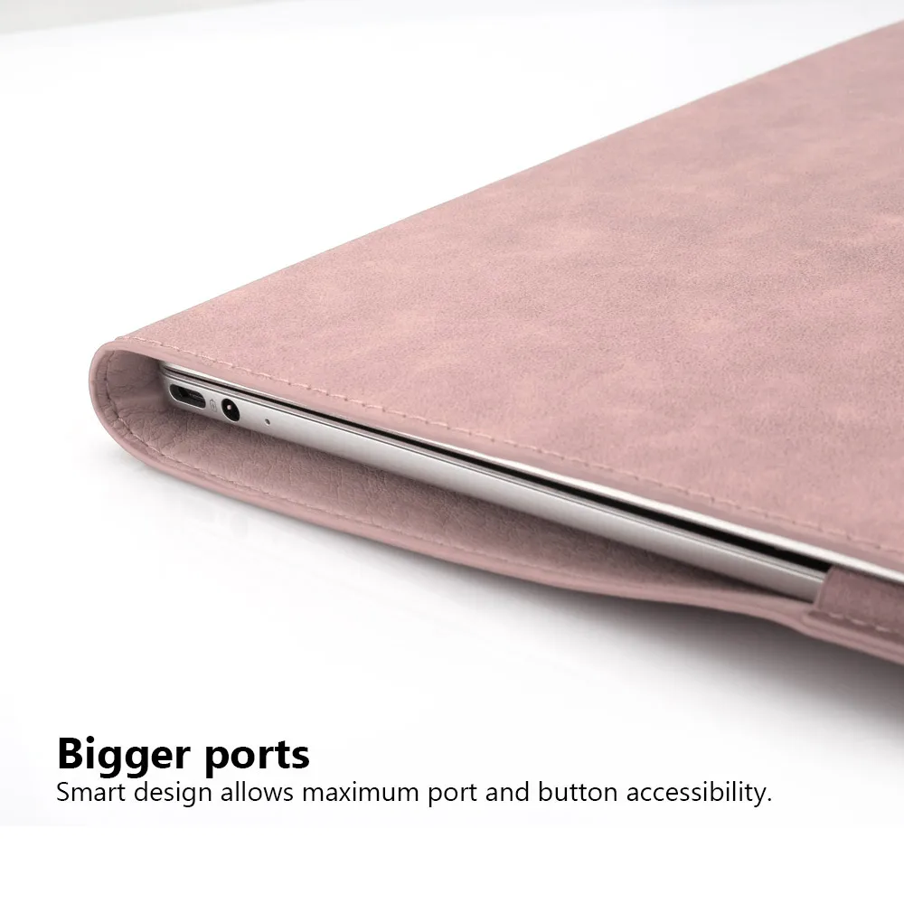 PU Leather Laptop Case for MacBook Pro 16 Inch Angle Guard Shockproof Stand Tablet Case for 4