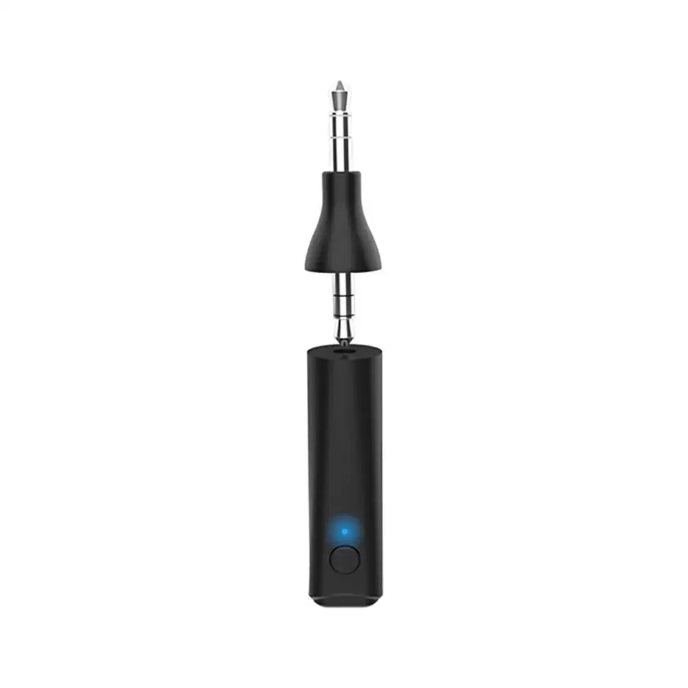 Bluetooth приемник автомобильный комплект Handfree 3,5 мм AUX аудио разъем A2DP беспроводной адаптер Bluetooth 5,0 музыкальный приемник Пара с 2 телефонами - Цвет: Черный
