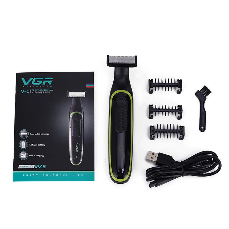 Vgr V-017 электробритва Usb портотивная Зарядка для бритвы маленький Т-образный нож мужской и женский триммер для бритья волос