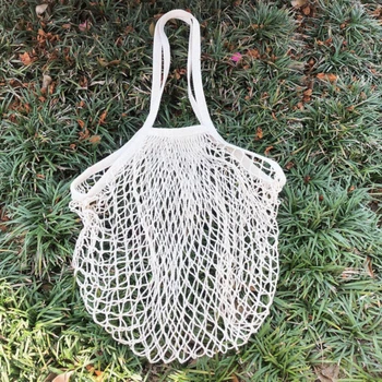 

2020 New Mesh Shopping Bag Reusable String Fruit Storage Handbag Totes Women Shopping Mesh Net Woven Bag Shop Grocery Tote Bag