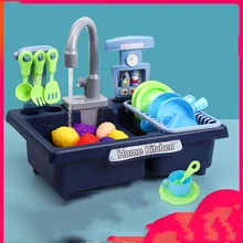 Fingir jogar simulação lavagem de louça mini brinquedos cozinha conjunto de jogos educativos prop pia lavagem terno brinquedo para crianças presente natal