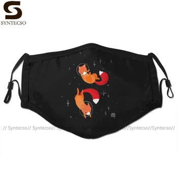 

Fox Mouth Face Mask Space Foxes Facial Mask Fashion Funny with 2 Filters for Adult