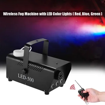 

400 Watt Smoke Fog Machine LED Lights Remote Control DJ Party Stage Fogger Halloween Decorations Fog Machine 1500w
