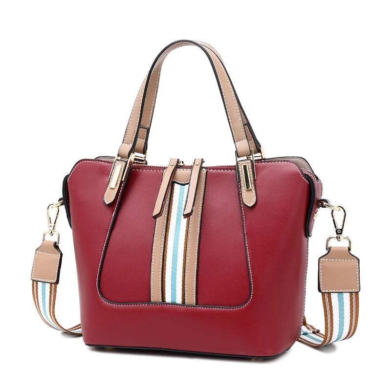REALER роскошные сумки женские сумки дизайнерские женские кожаные сумки женские сумки через плечо большие сумки с ручкой сверху - Цвет: Красный