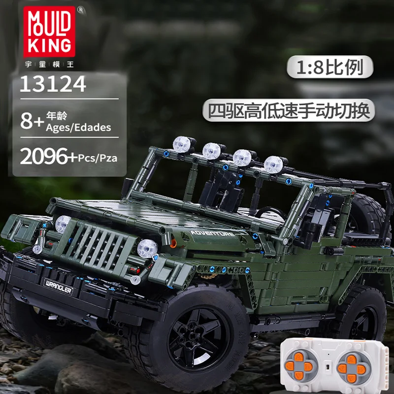 13124 MOC Technic Series RC Jeeps Adventure Off модель дорожного транспортного средства строительные